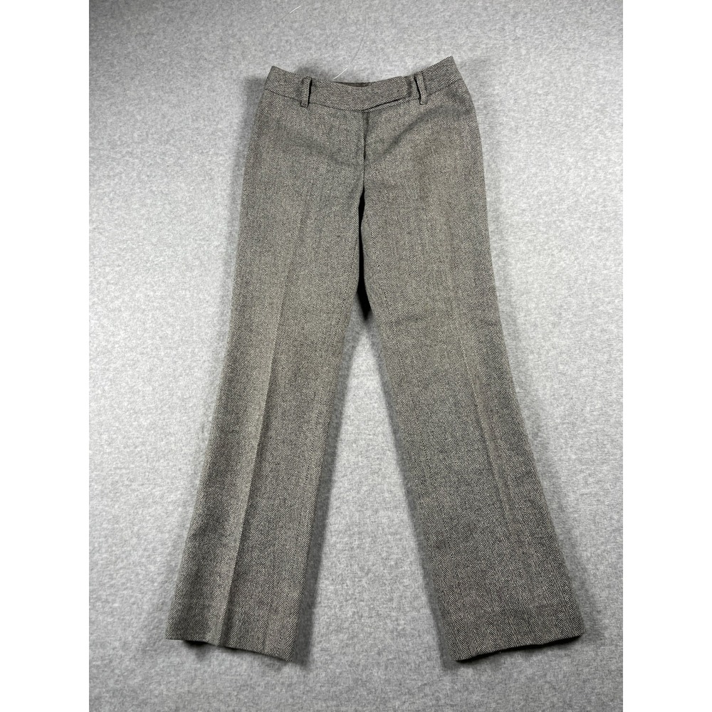 Ann Taylor Wool Blend Trousers Womens 0 Gray Dark Academia Preppy Old Money